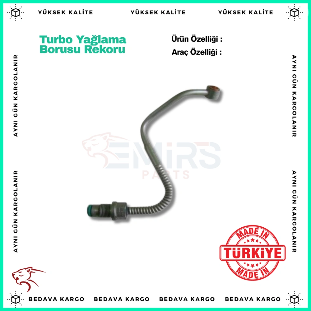 Turbo Yaglama Borusu Rekoru Renault Clio Symbol Megane 3 Fluence Daica Sandero 1.5 DCI - 151927553R - Yedek Parça