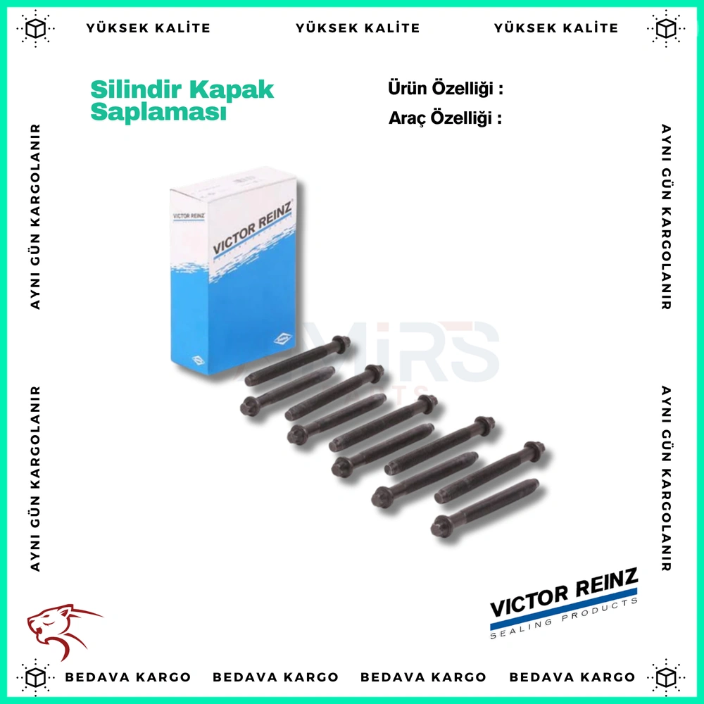 Silindir Kapak Saplamasi Renault Megane 1 2.0 8v 1.9 F3r F3p - 7700855384 - Yedek Parça