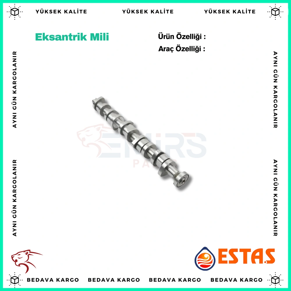 Eksantrik Mili Eksoz Renault Master 2 2.5 DCI 16v G9u - 8200019183 - Yedek Parça