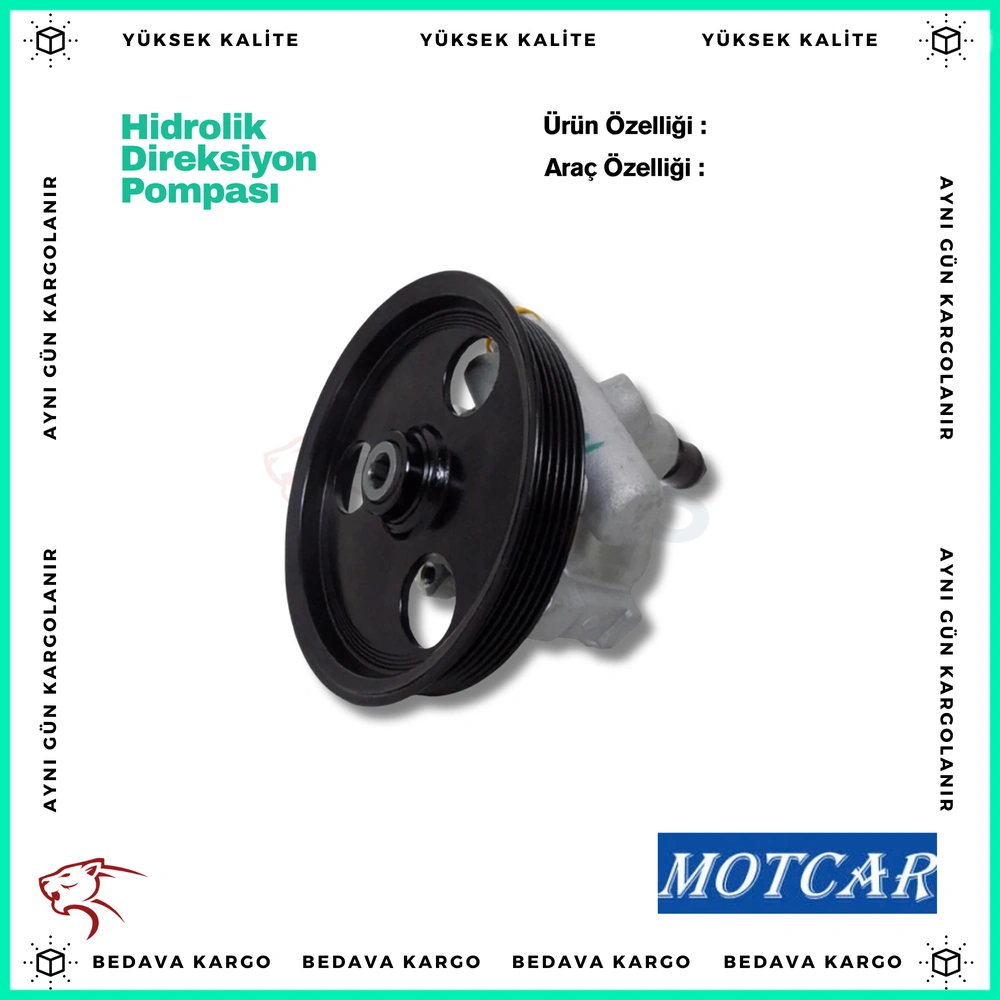 Hidrolik Direksiyon Pompasi 80 Bar Renault Clio 2 Laguna 2 1.4i 1.6i 2.0 16v 98-05 Kangoo 1.4i 98-08 Megane 1 1.4i 1.6i 16v 96-03 Dacia Logan 1.5 DCI 04-12 - 6001547641 - Yedek Parça