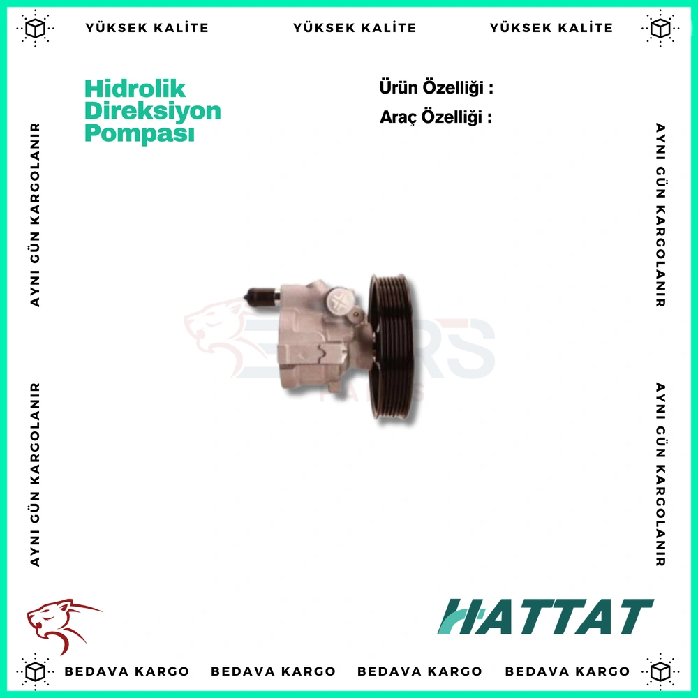 Hidrolik Direksiyon Pompasi 80 Bar Renault Clio 2 Laguna 2 1.4i 1.6i 2.0 16v 98-05 Kangoo 1.4i 98-08 Megane 1 1.4i 1.6i 16v 96-03 Dacia Logan 1.5 DCI 04-12 - 6001547641 - Yedek Parça
