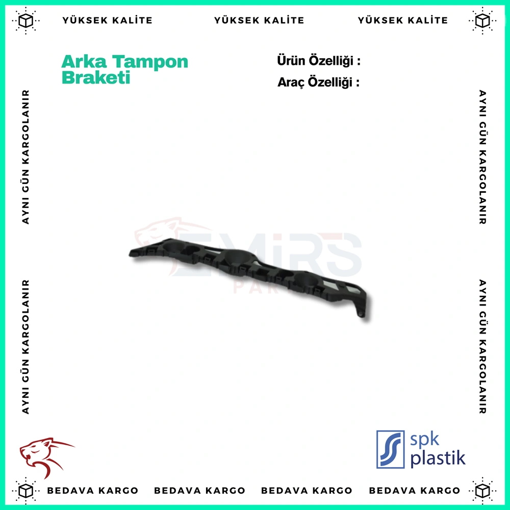 Arka Tampon Braketi Sag Renault Symbol Clio 4 Dacia Logan 2 Sandero - 850448811R - Yedek Parça