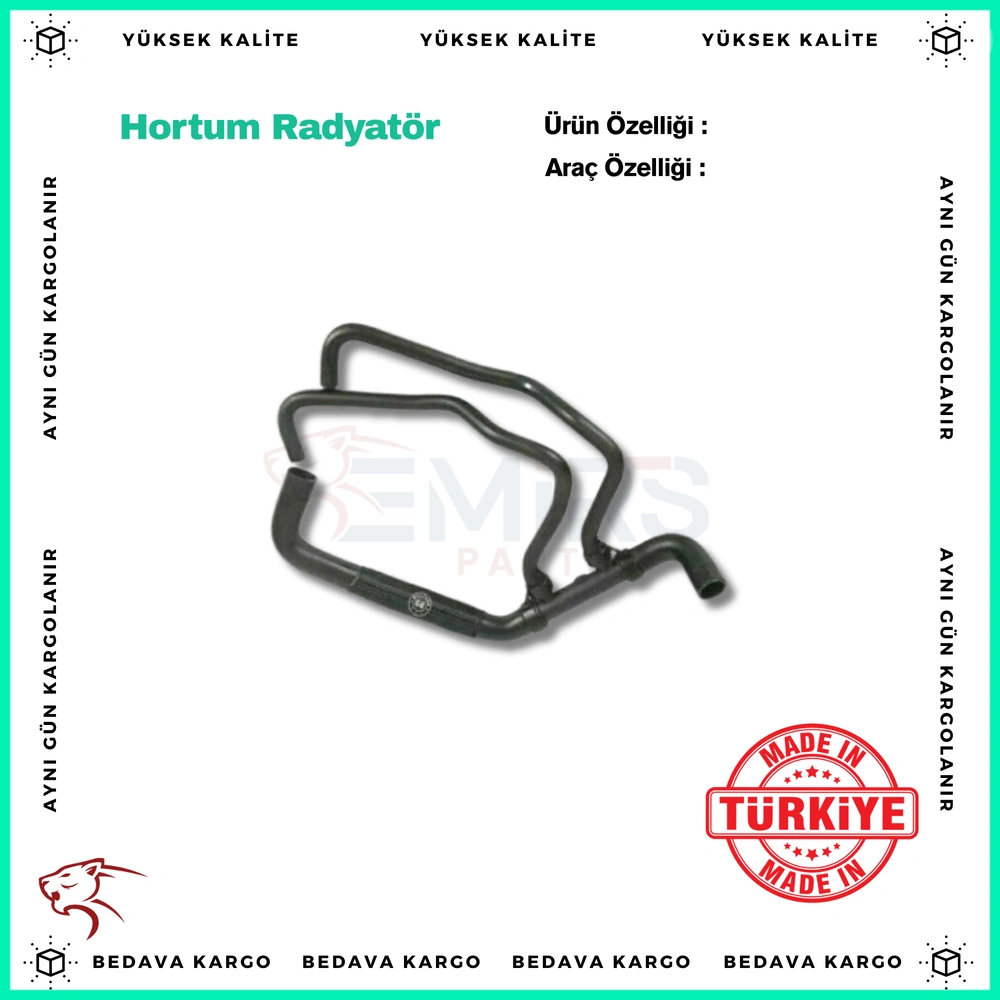 Hortum Radyator Alt Renault Megane 2 1.5 DCI - 8200393273 - Yedek Parça