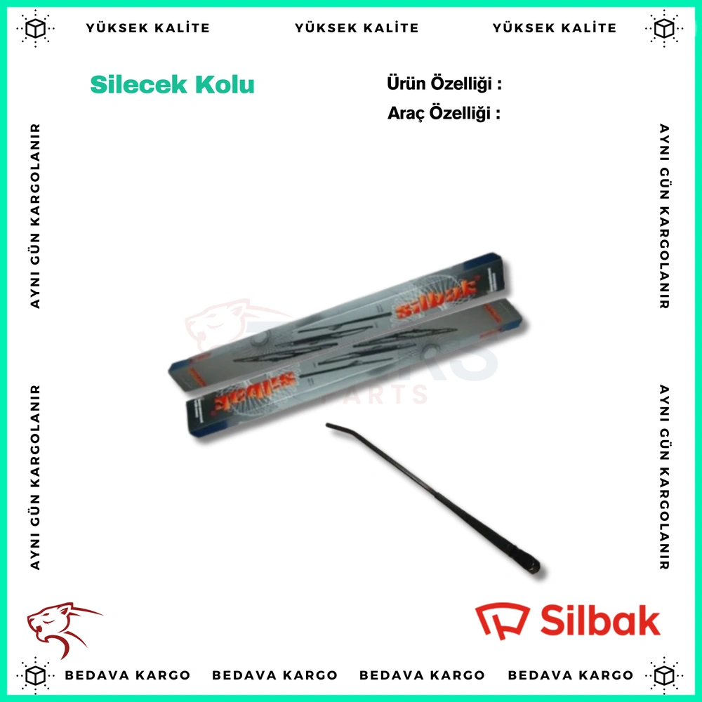 Silecek Kolu 380mm Renault R12 - SILBAK SK3 - Yedek Parça