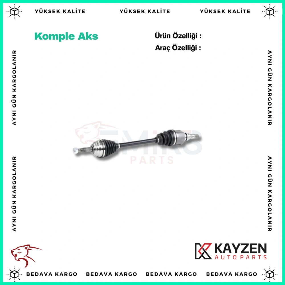 Komple Aks Sol On Renault Megane 2 1.4i 16v 1.5 DCI 1.6i 16v 02-08 Kangoo 1.5 DCI 2008- - 8200379236 - Yedek Parça