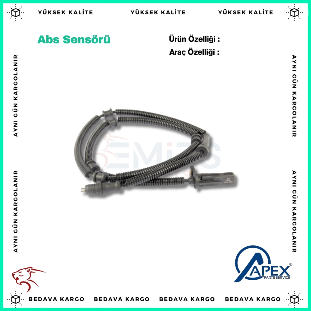 ABS Sensoru Arka Renault Master - 8200274801 - Yedek Parça