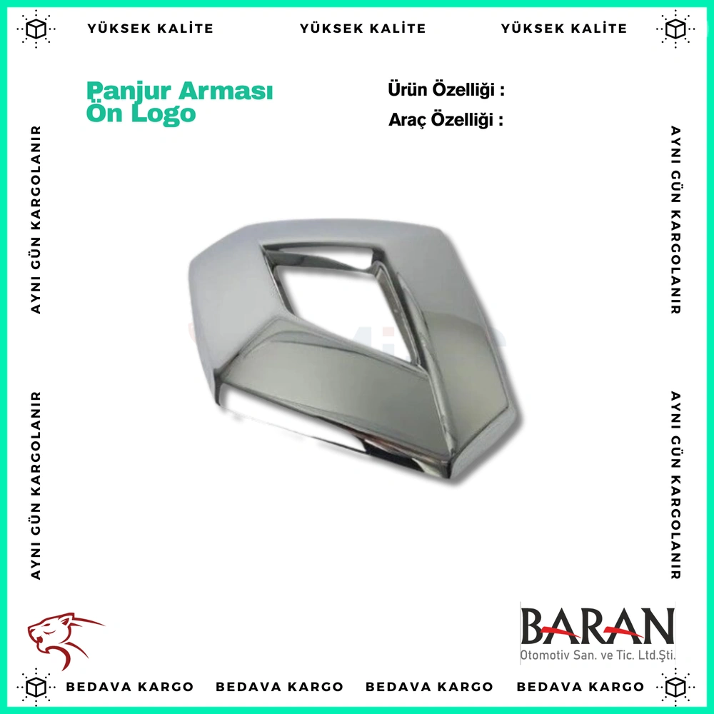 Panjur Armasi On Logosu Renault Fluence Megane 3 Thalia Master 3 Captur Clio 4 Scenic - 628909470R - Yedek Parça