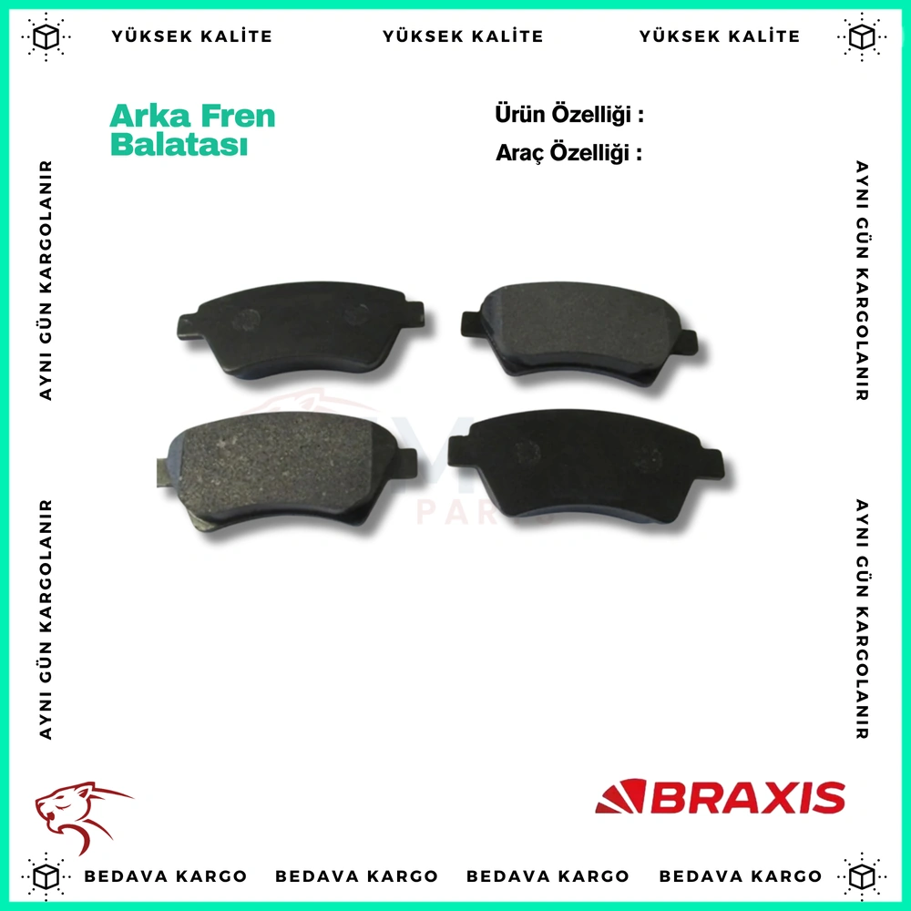 Arka Fren Balatasi Renault Laguna Safrane - 7701203124 - Yedek Parça