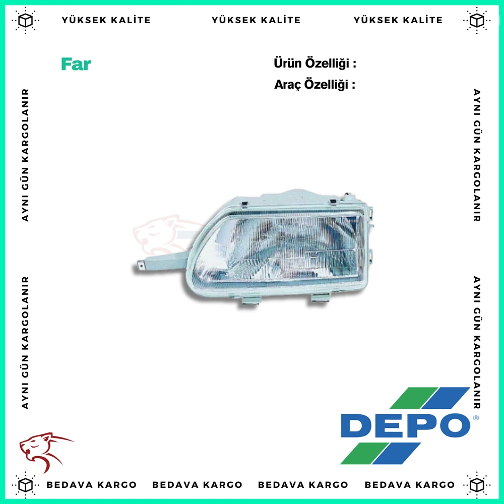 Far Sag Renault R9 YM 97-99 - 7702127167 - Yedek Parça