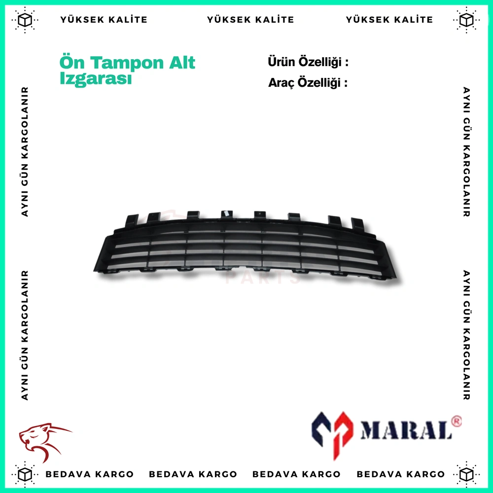 On Tampon Alt Izgarasi Renault Megane 2 06-09 Ym - 8200412379 - Yedek Parça