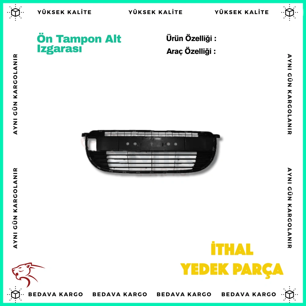On Tampon Alt Izgarasi Renault Kangoo - 622549985R - Yedek Parça