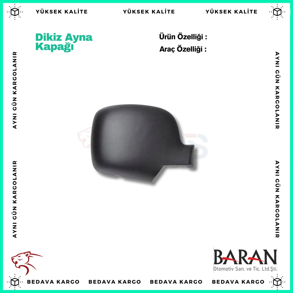 Dikiz Ayna Kapagi Sag Renault Kangoo 08- - 7701068842 - Yedek Parça