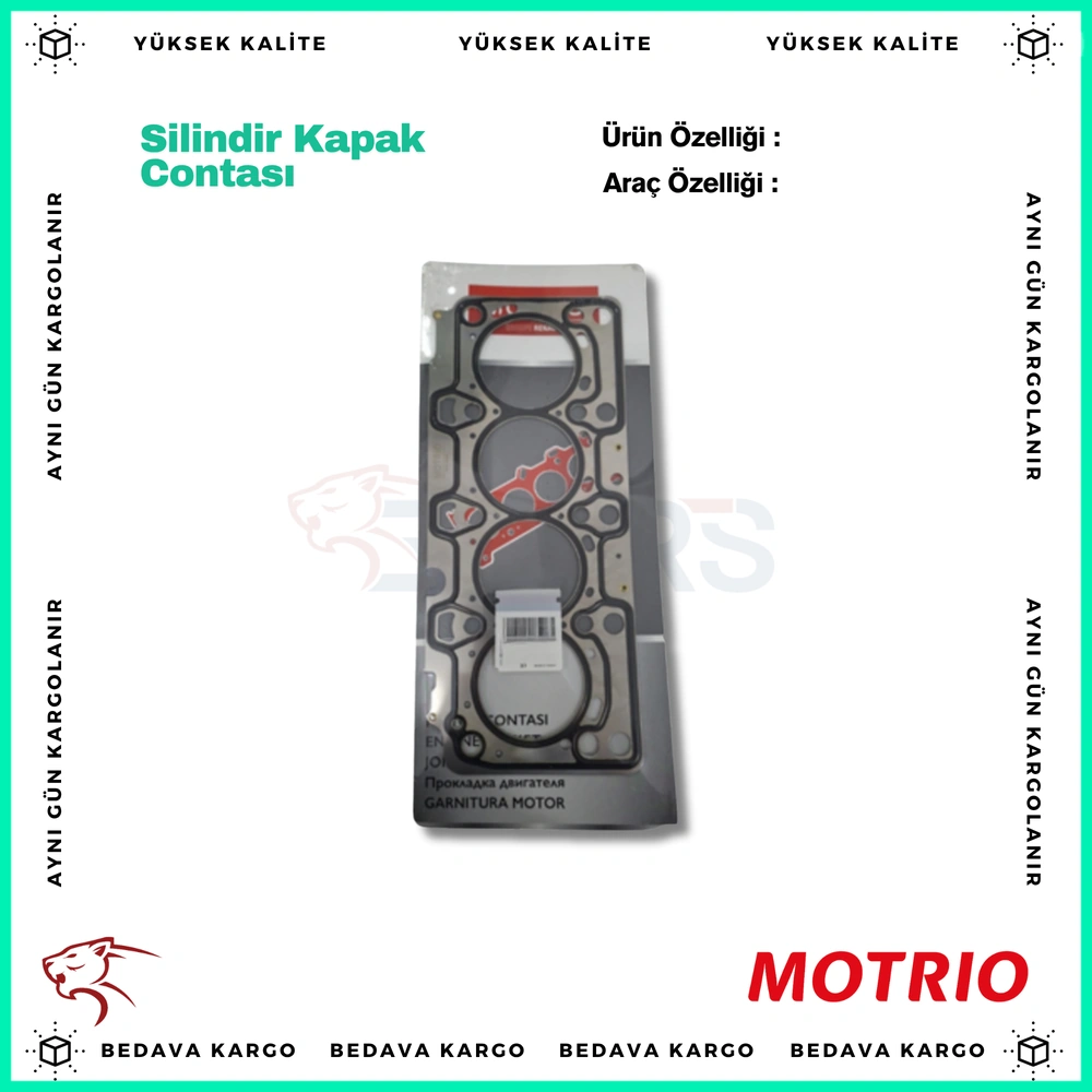 (K9k 1.5 DCI) Silindir Kapak Contasi 1.5 100 Hp Renault Megane - 110446505R - Yedek Parça