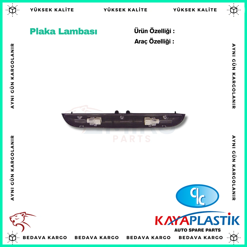Plaka Lambasi Renault Kangoo 03-09 - 8200103260 - Yedek Parça