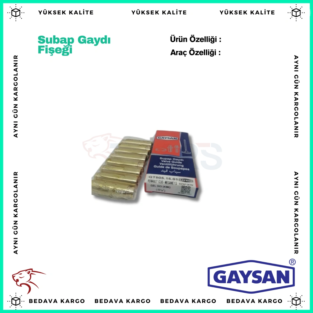 Subap Gaydi Fisegi Takim Euro 5 1.5 DCI K9K Renault Captur Clio 4 Fluence Kangoo 3 Laguna 3 Megane 3 4 Symbol Talisman Dacia Dokker - 8200774873 - Yedek Parça