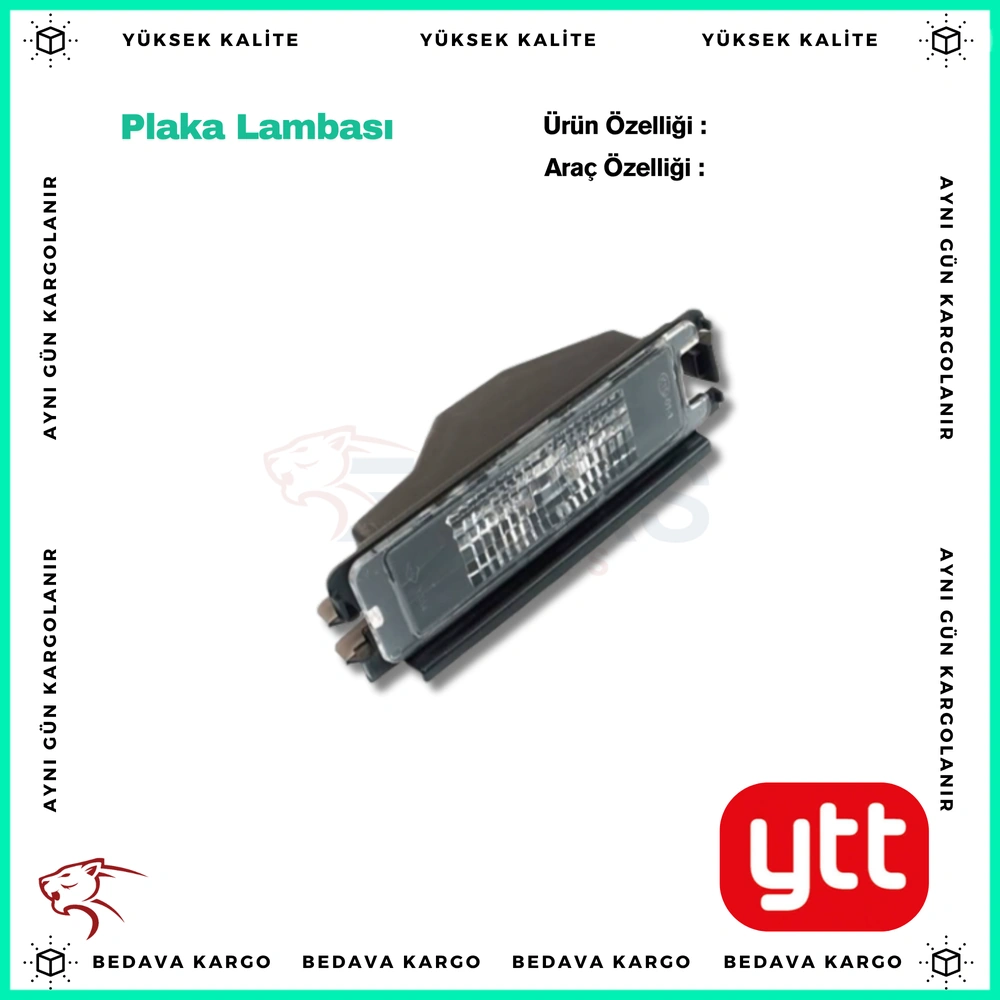 Plaka Lambasi Dacia Logan Sandero Renault Clio 3 4 Symbol - 8200957874 - Yedek Parça