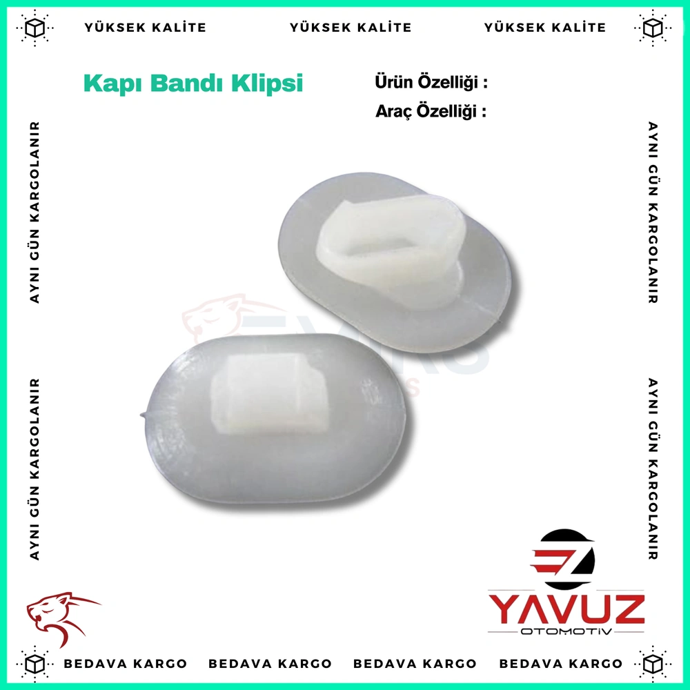 Kapi Bandi Klipsi Renault Kangoo Clio Ym - 3091 - Yedek Parça