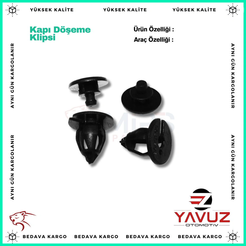 Kapi Doseme Klipsi Renault Kangoo Trafic - 3052 - Yedek Parça