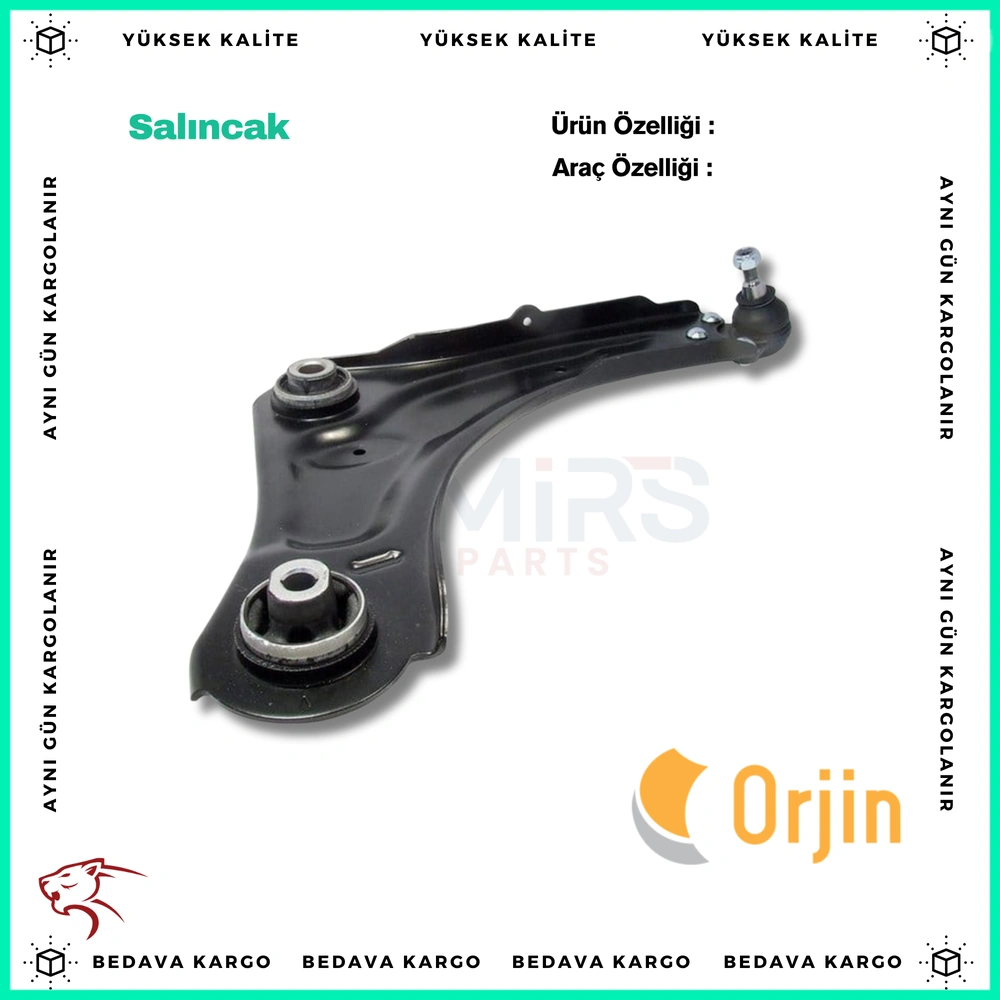 Salincak On Sag Alt Renault Fluence 10- Megane 3 09-15 Scenic 3 09- - 545009207R - Yedek Parça