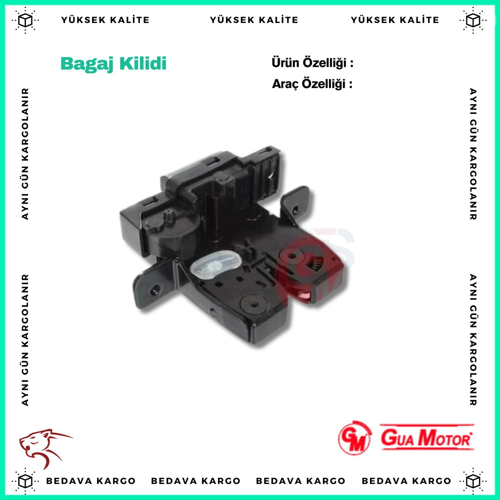 Bagaj Kilidi Renault Kangoo 3 - 8200497798 - Yedek Parça