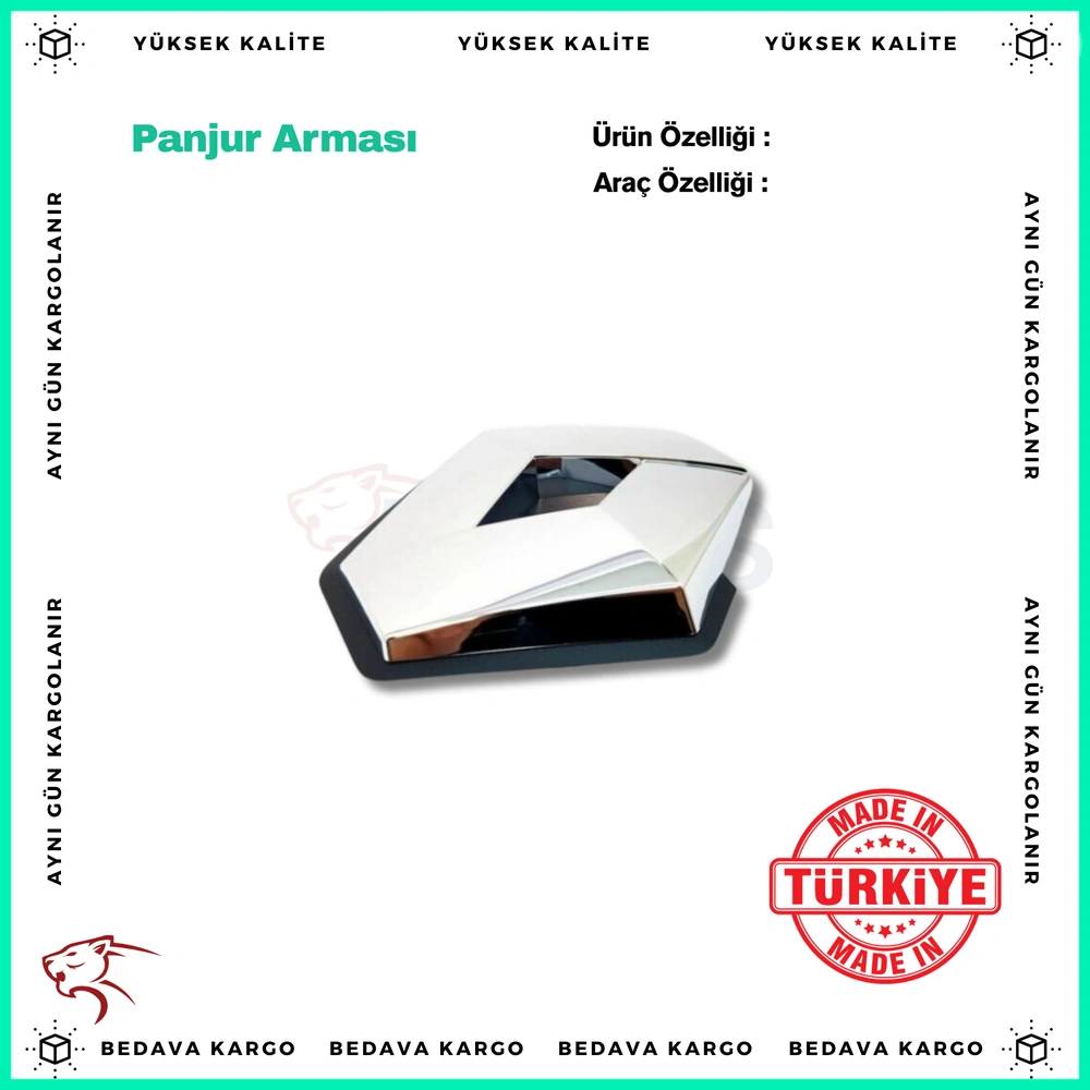 Panjur Armasi On Logosu Renault Megane - 628900021R - Yedek Parça
