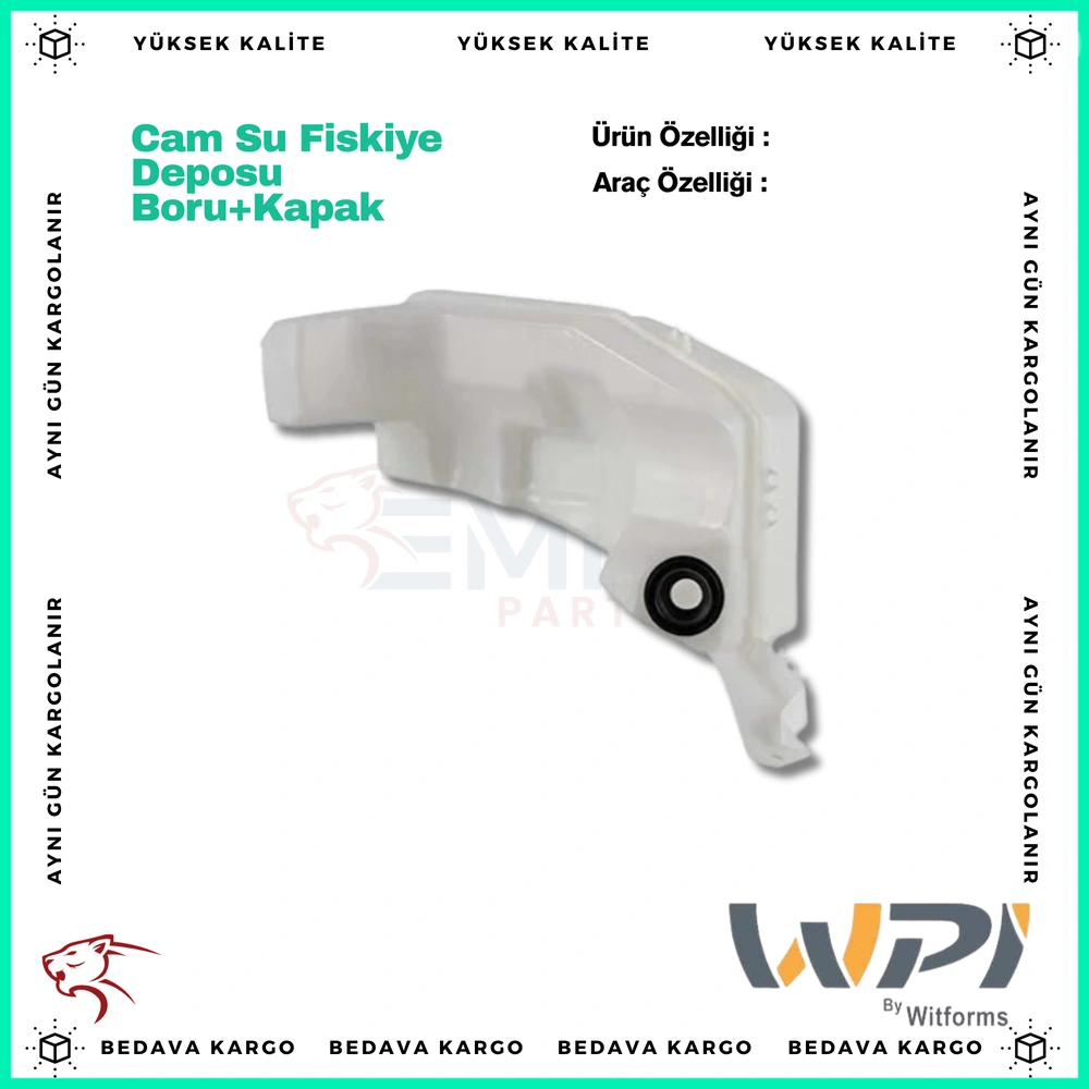 Cam Su Fiskiye Deposu Boru+kapak Renault Clio - 289104294R - Yedek Parça