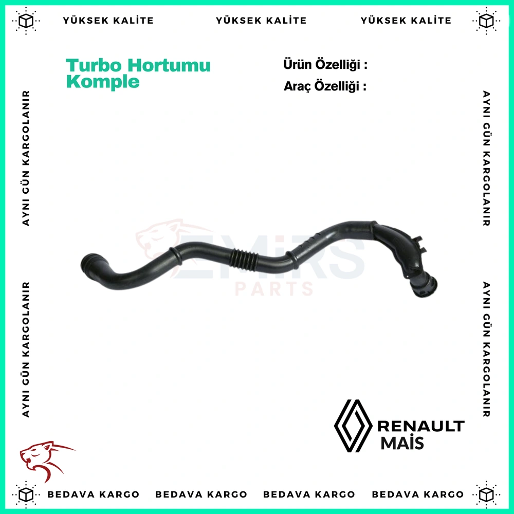 Turbo Hortumu Renault Megane 2 1.5 DCI 02-08 - 8200208708 - Yedek Parça