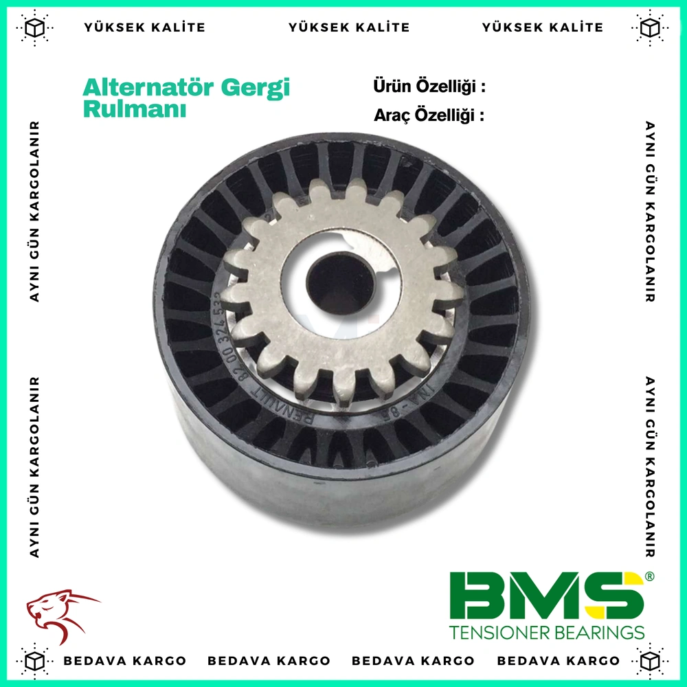 Alternator Gergi Rulmani Renault Clio 3 Twingo 2 1.2 16v D4f 06- - 8200769155 - Yedek Parça