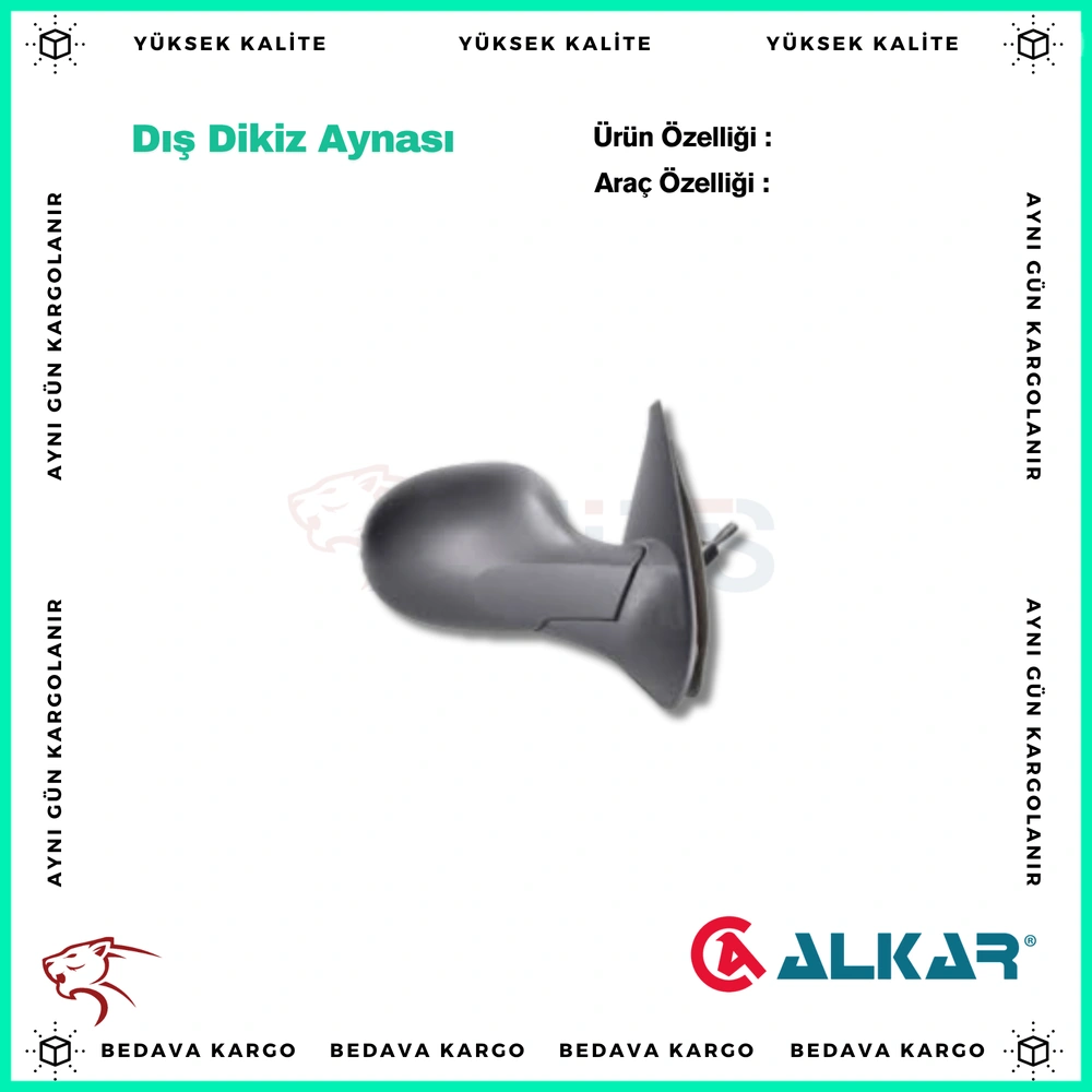 Dis Dikiz Aynasi Sag Mekanik Asferik Renault Symbol Thalia 08-14 - 7701070378 - Yedek Parça