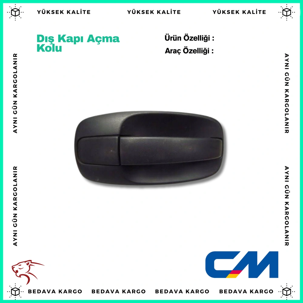 Dis Kapi Acma Kolu Sag On Renault Trafic - 8200170597 - Yedek Parça