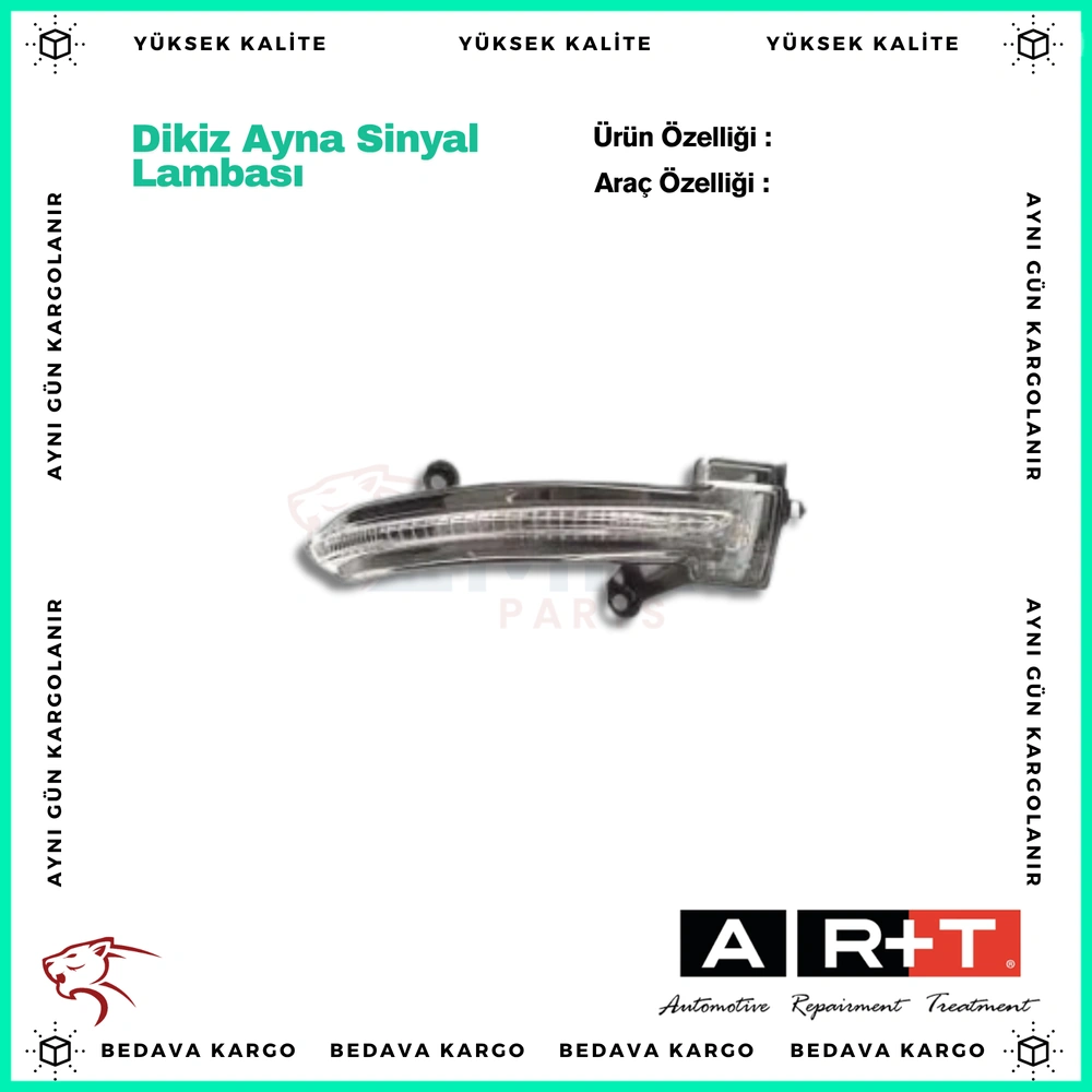 Dikiz Ayna Sinyal Lambasi Sol Renault Megane 4 16- - 963066605R - Yedek Parça