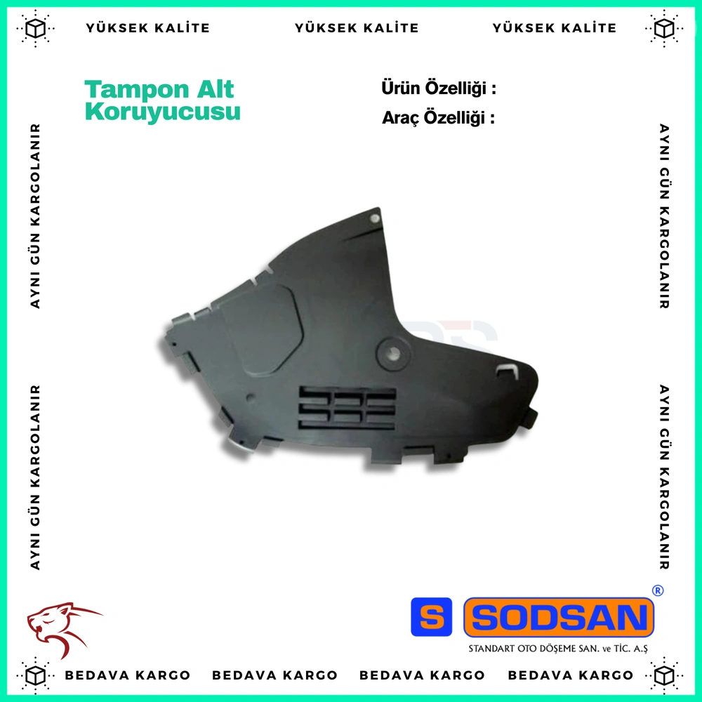 Tampon Alt Koruyucusu Sol Dacia Logan 05-08 - 6001547949 - Yedek Parça