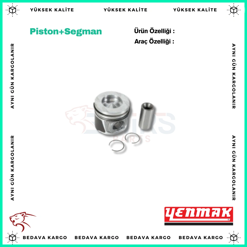 Piston+segman 050 Renault Kangoo 1.9 F8q R19 Megane - 7700110924 - Yedek Parça