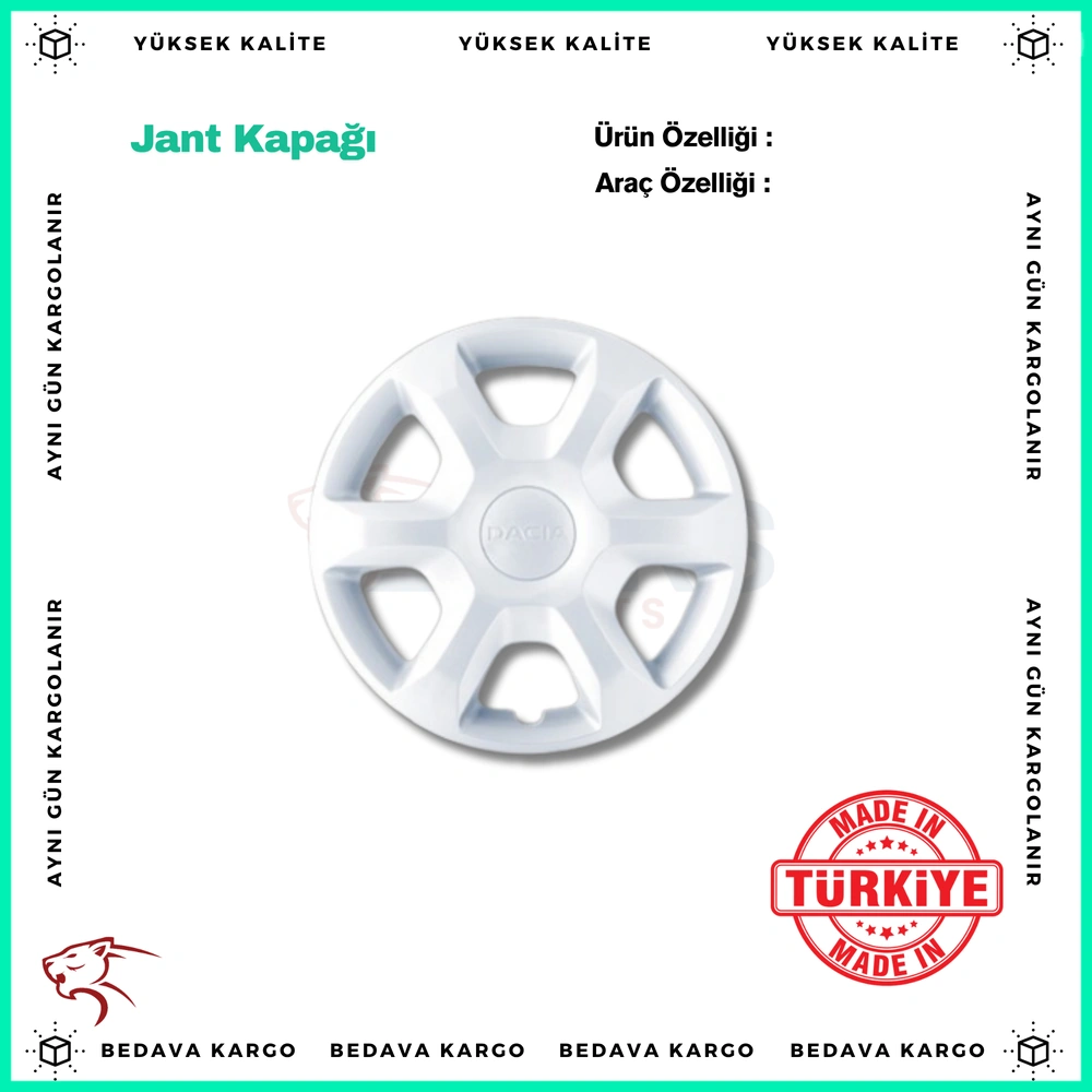 Jant Kapagi 15 Jant Dacia Sandero - 8200756961 - Yedek Parça