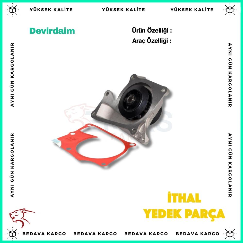 Devirdaim Renault Fluence Captur Clio 4 09- Modus Megane 3 1.5 DCI Dacia Duster Dokker Sandero - 210107852R - Yedek Parça