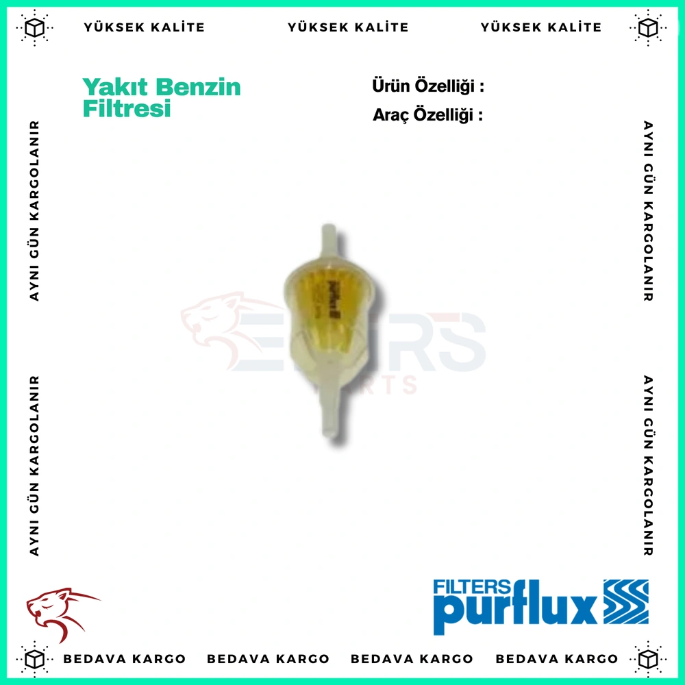 Yakit Benzin Filtresi Seffaf Renault R9 R19 R21 Clio - 7700544588 - Yedek Parça