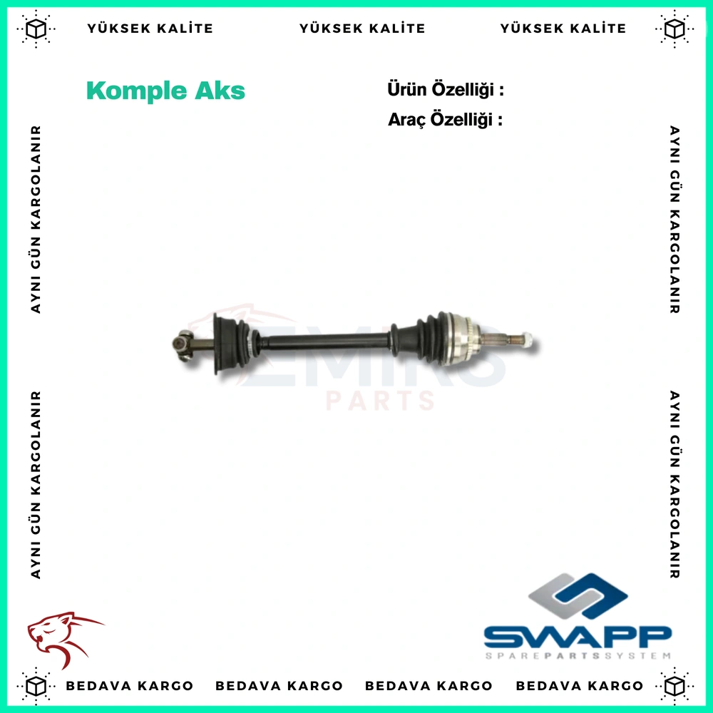 Komple Aks Sag On Absli Renault Megane 1 1.9 Dt 96-03 - 7700111918 - Yedek Parça