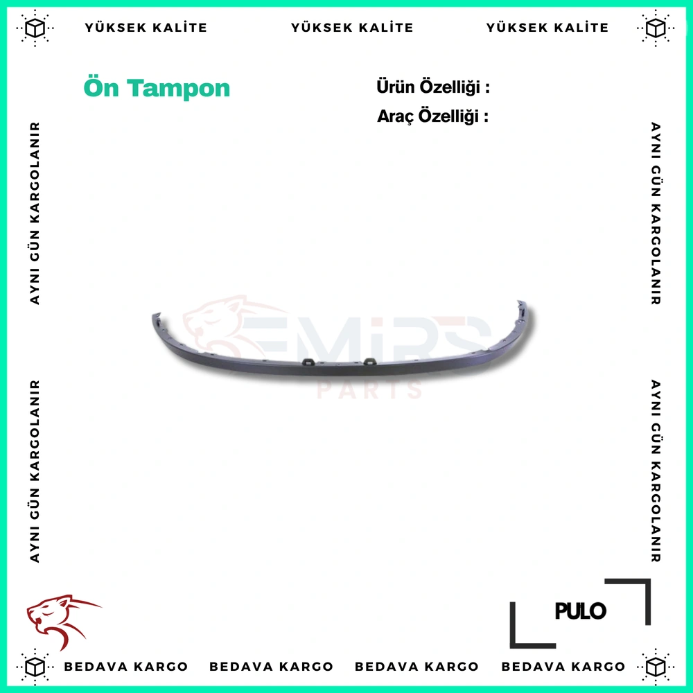 Dacia Logan On Tampon Spoiler 17- - 960150376R - Yedek Parça