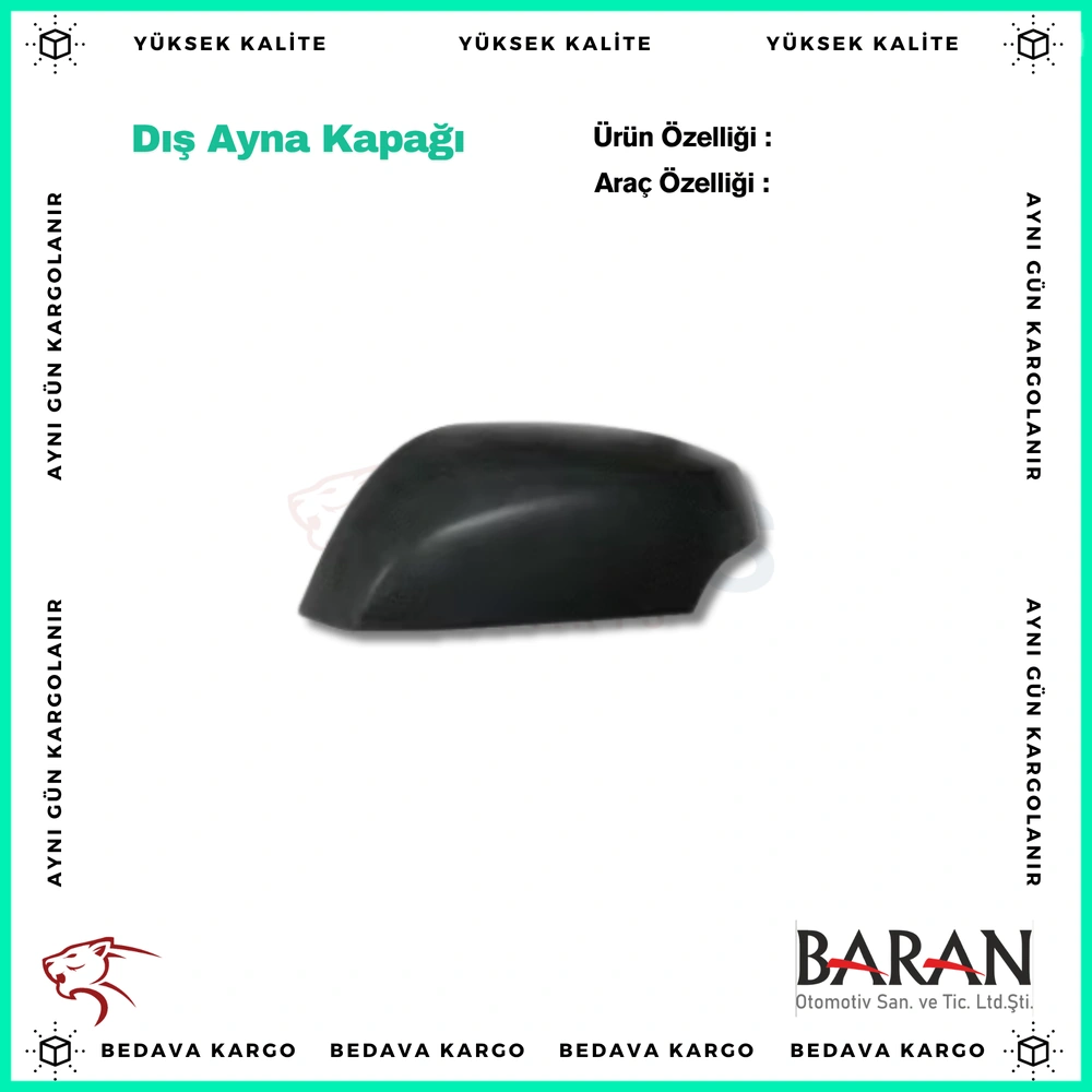 Dis Ayna Kapagi Sag Renault Megane 3 Fluence - 963736747R - Yedek Parça