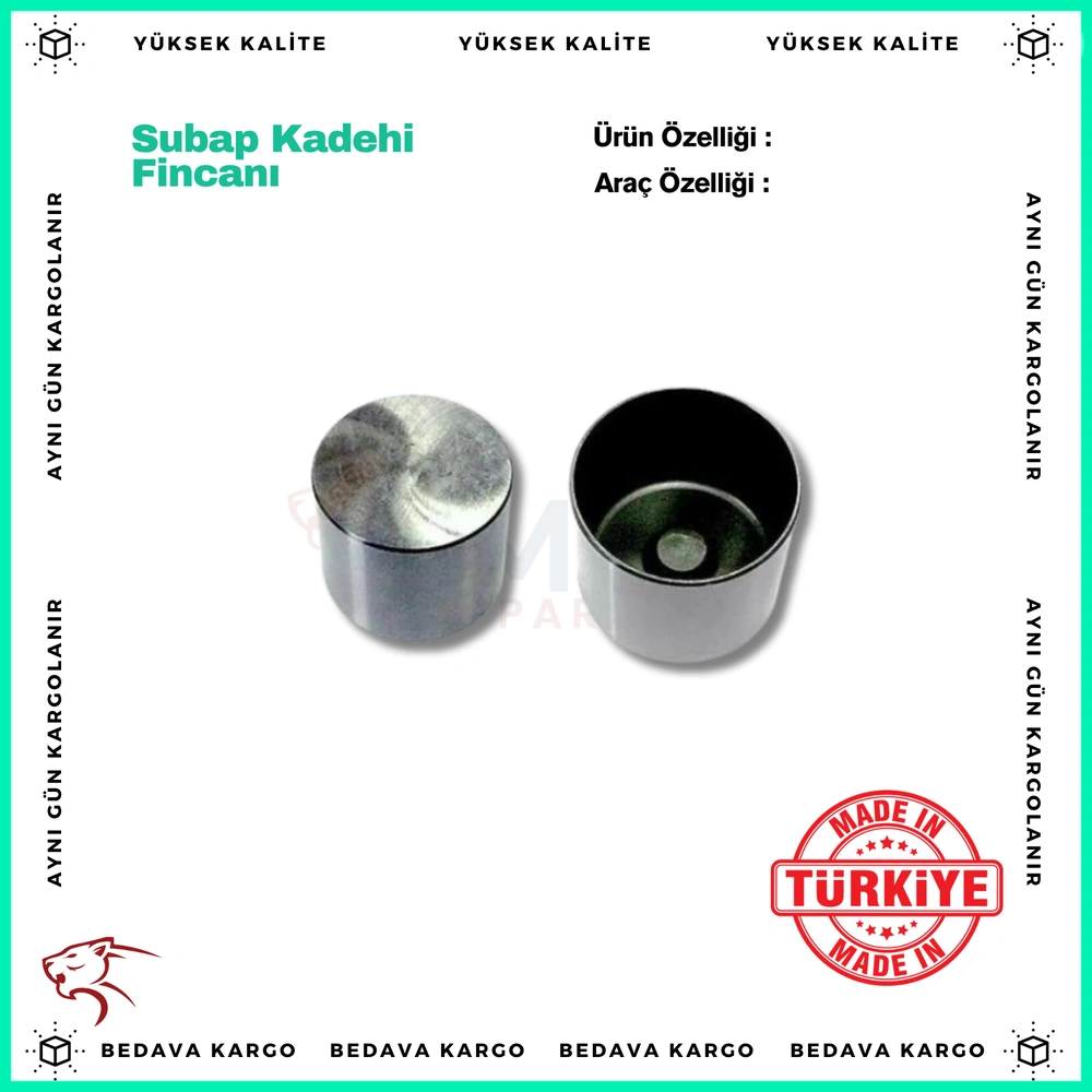 Subap Kadehi Fincani 7.8mm Renault Kangoo Megane 1.5 DCI - 7700102359 - Yedek Parça