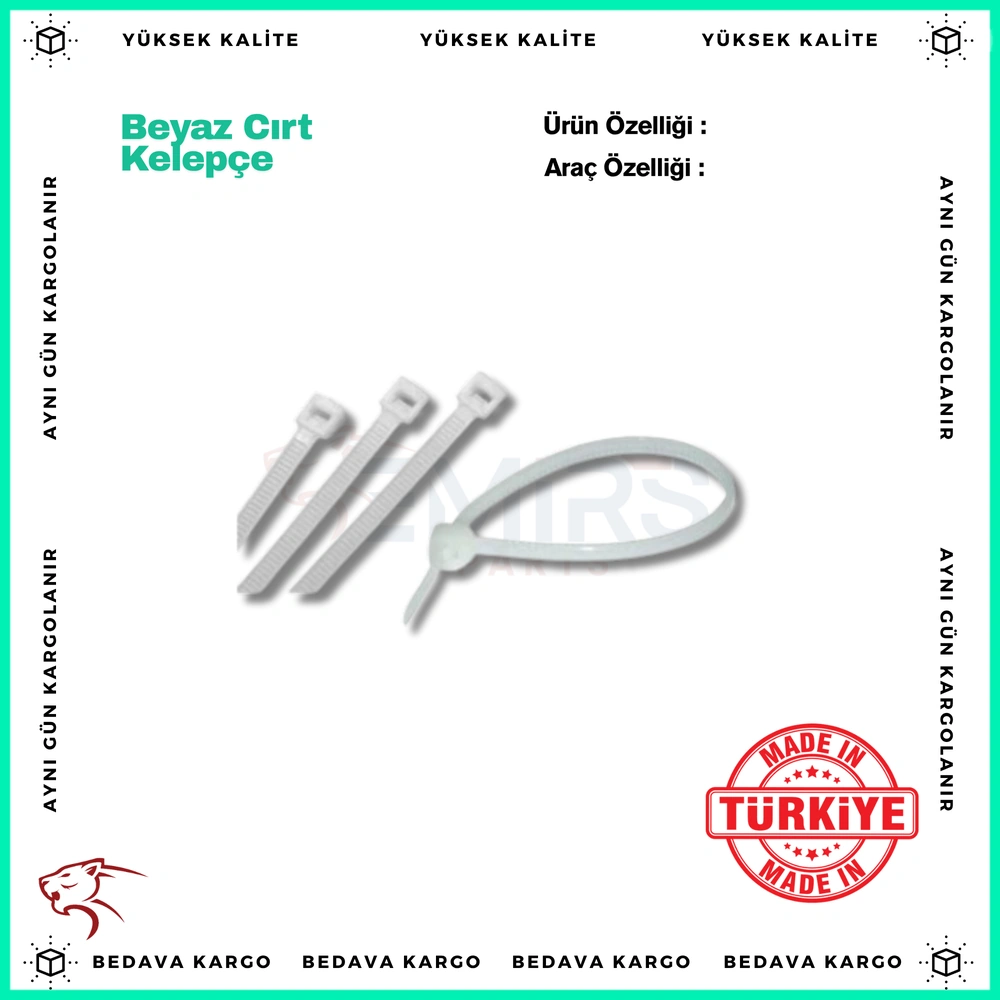 Beyaz Cirt Kelepce 380mm - 010 - Yedek Parça