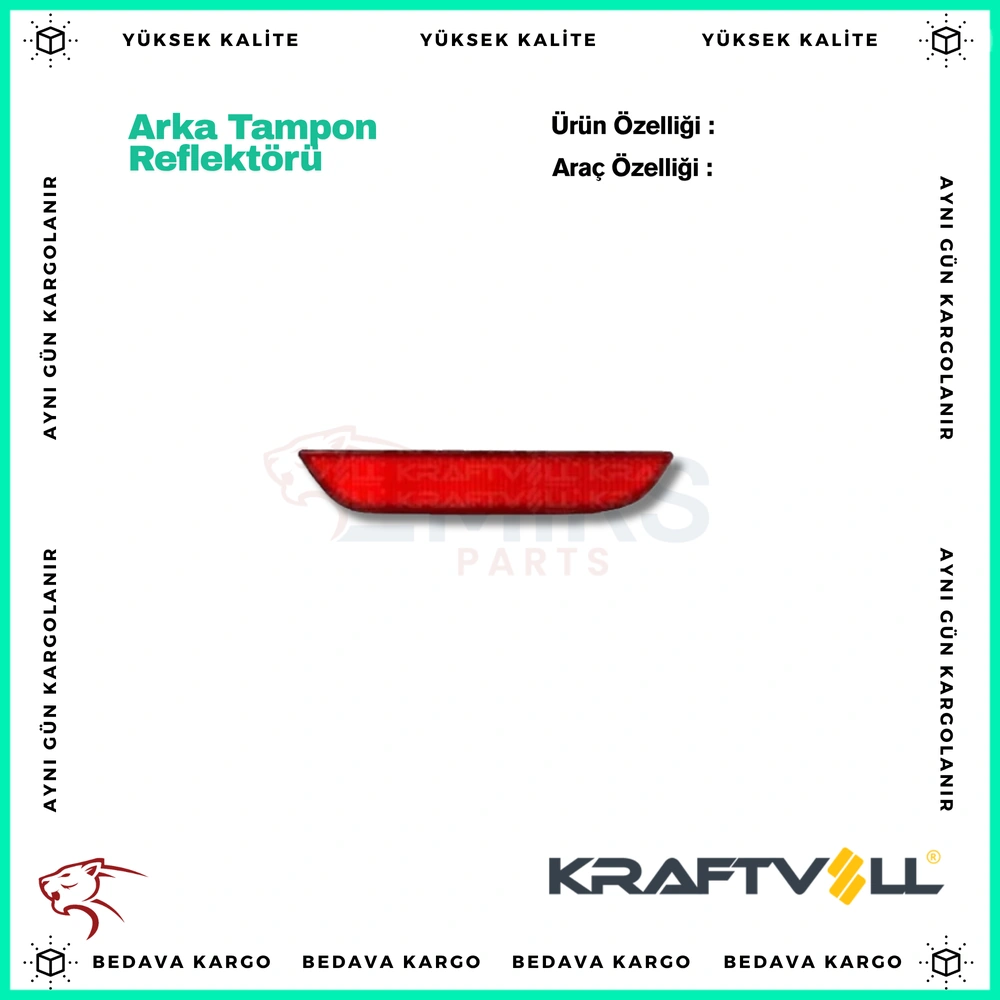 Arka Tampon Reflektoru Sis Lambasi Sag Renault Clio 4 Hb 12- - 265605789R - Yedek Parça