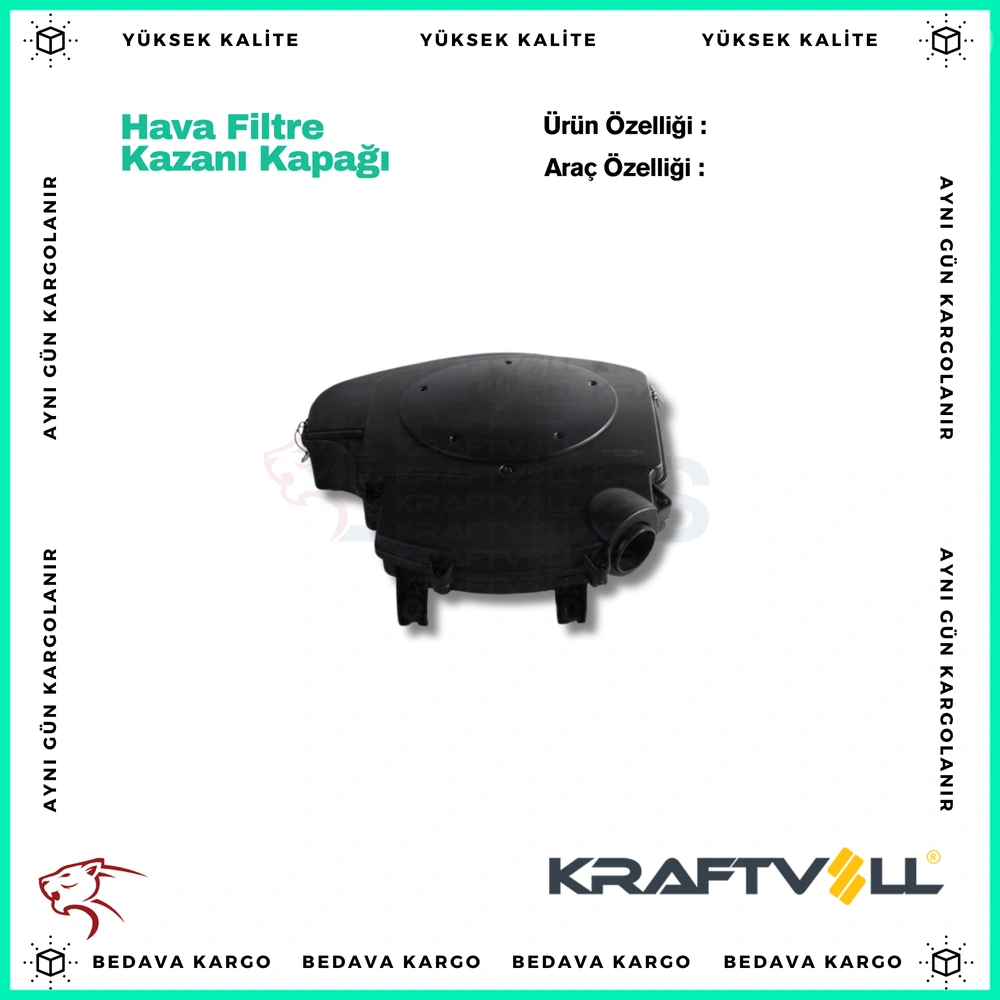 Hava Filtre Kazani Kapagi Renault Kangoo Clio Megane Dacia Logan E7J K7J K7M - 8200861204 - Yedek Parça