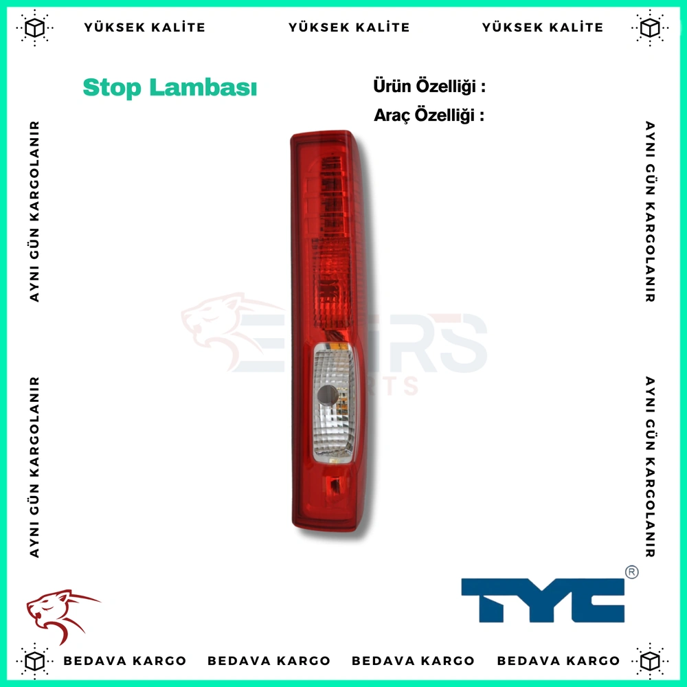 Stop Lambasi Sag Renault Trafic 2 06- - 8200415251 - Yedek Parça