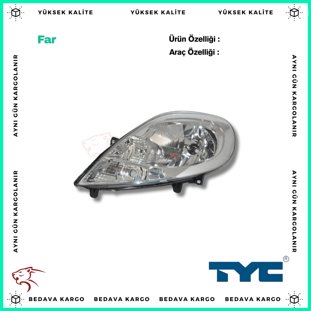 Far Sol Renault Trafic 2 01- - 8200701354 - Yedek Parça