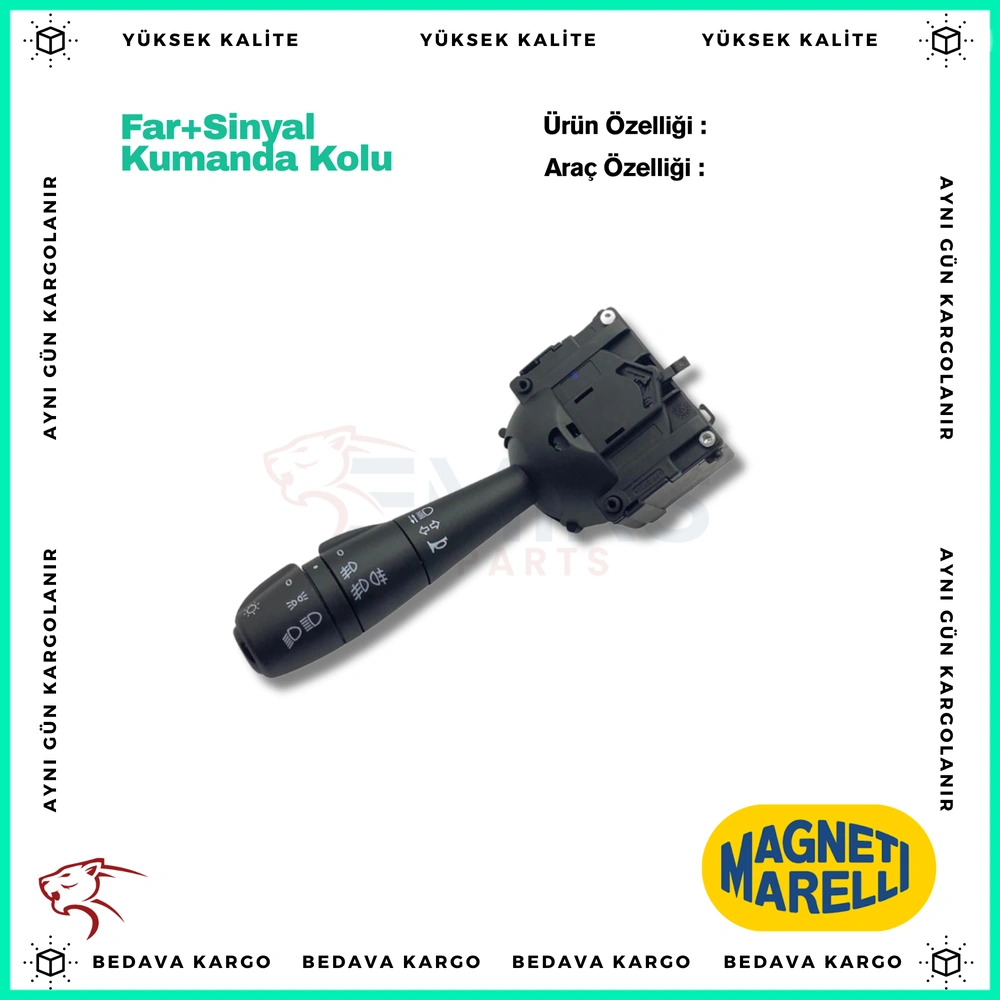 Far+sinyal Kumanda Kolu Dacia Logan 2 Sandero 2 Dokker Lodgy 12- - 8201167988 - Yedek Parça