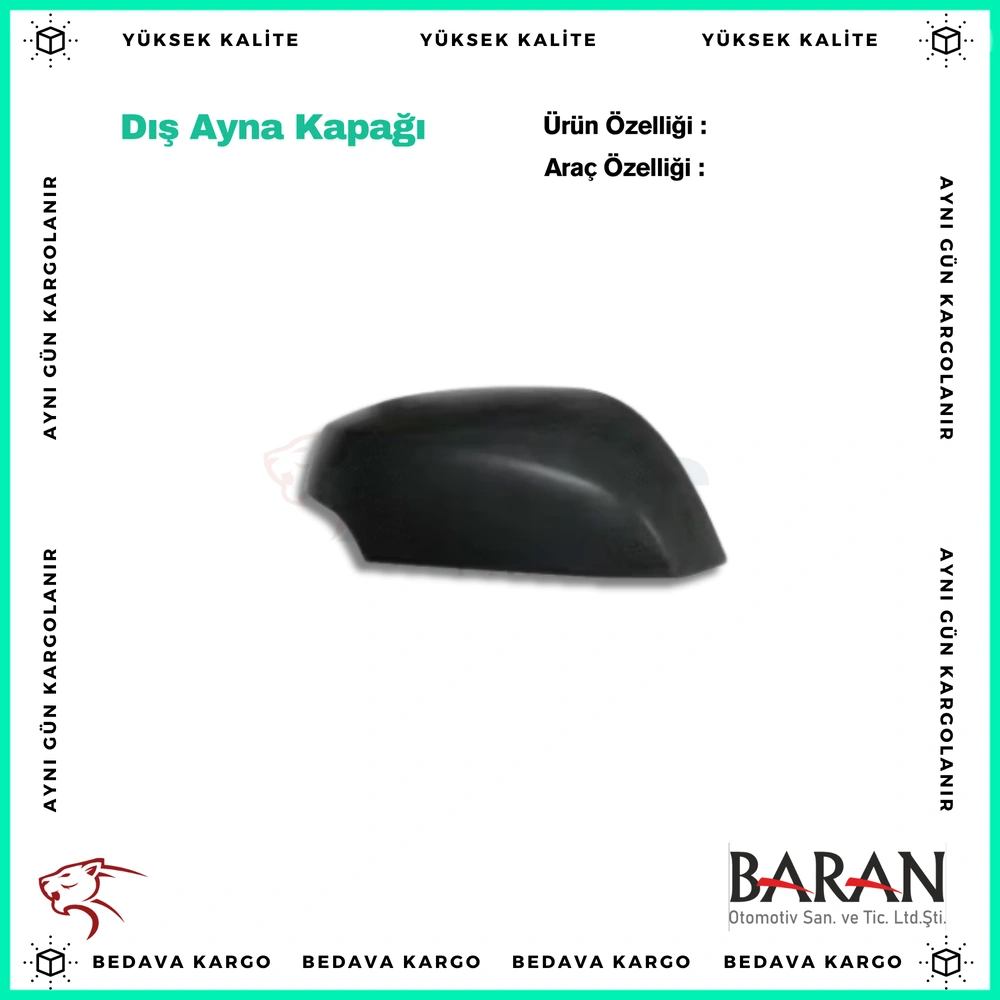 Dis Ayna Kapagi Sol Renault Megane 3 Fluence - 963736747R - Yedek Parça
