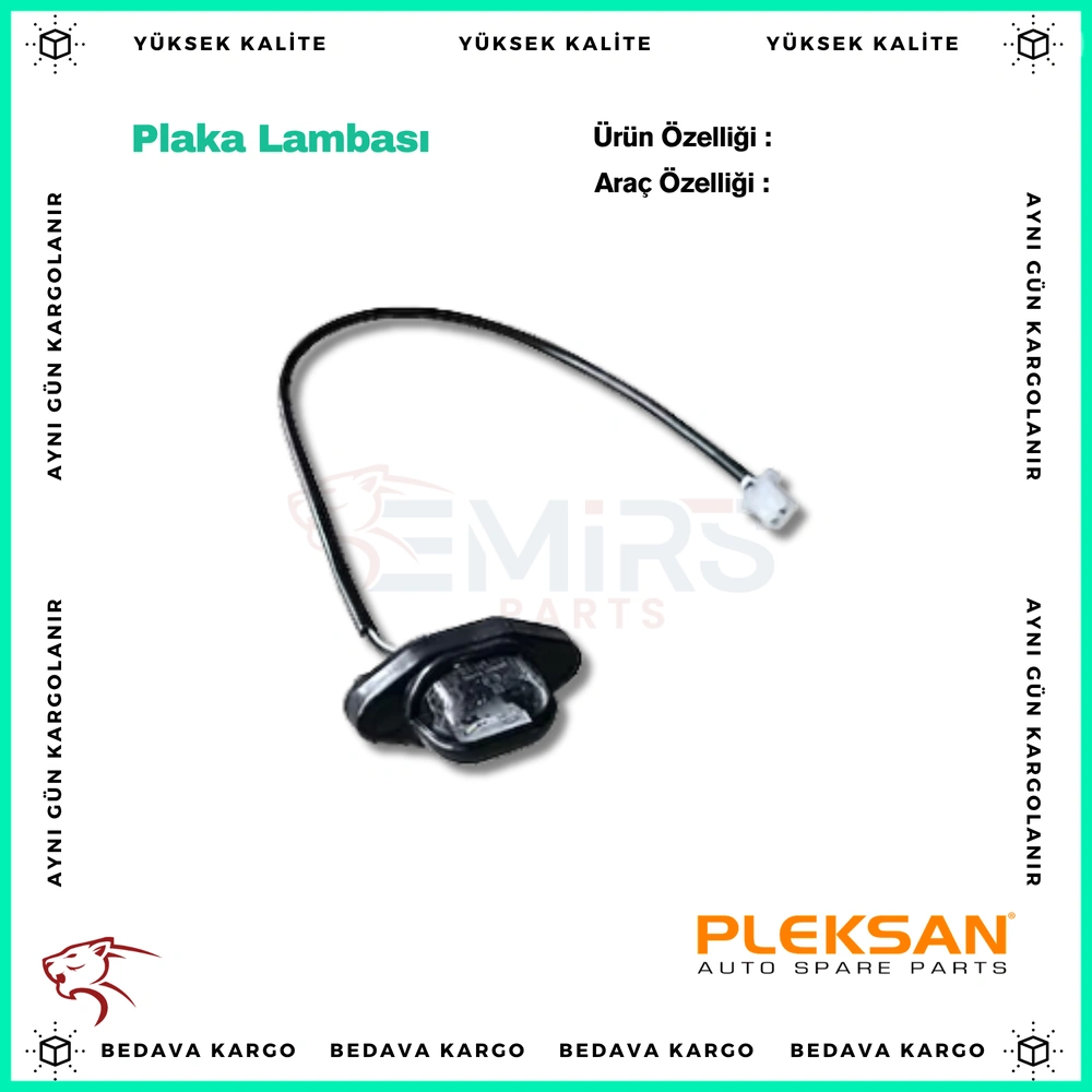 Plaka Lambasi Renault R9 R11 Megane 1 - 7701349089 - Yedek Parça