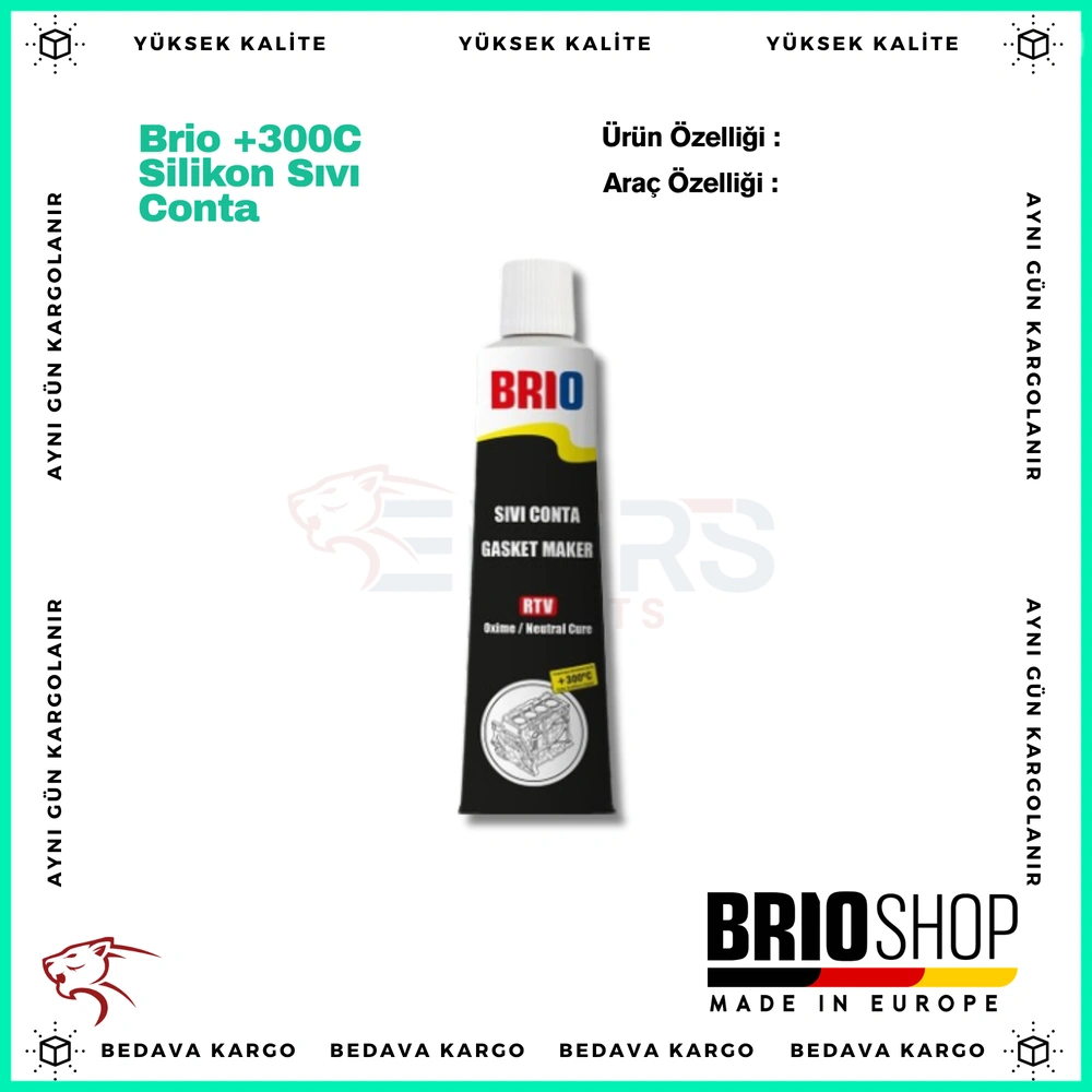 Brio +300C Silikon Sivi Conta - Yedek Parça