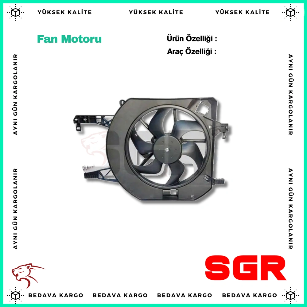 Fan Motoru+ Davlumbazi Renault Trafic 2 1.9 DCI 01- - 7701069897 - Yedek Parça
